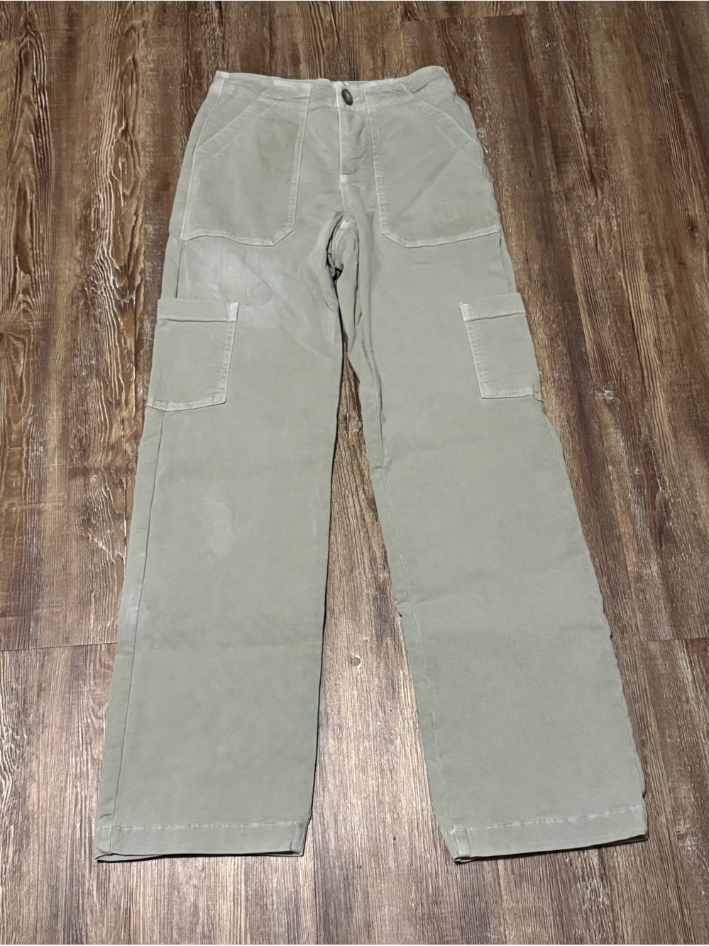 Marine Layer Aria Utility Pants Women's 0 Cargo Baggy Fit in Mint Green Wash